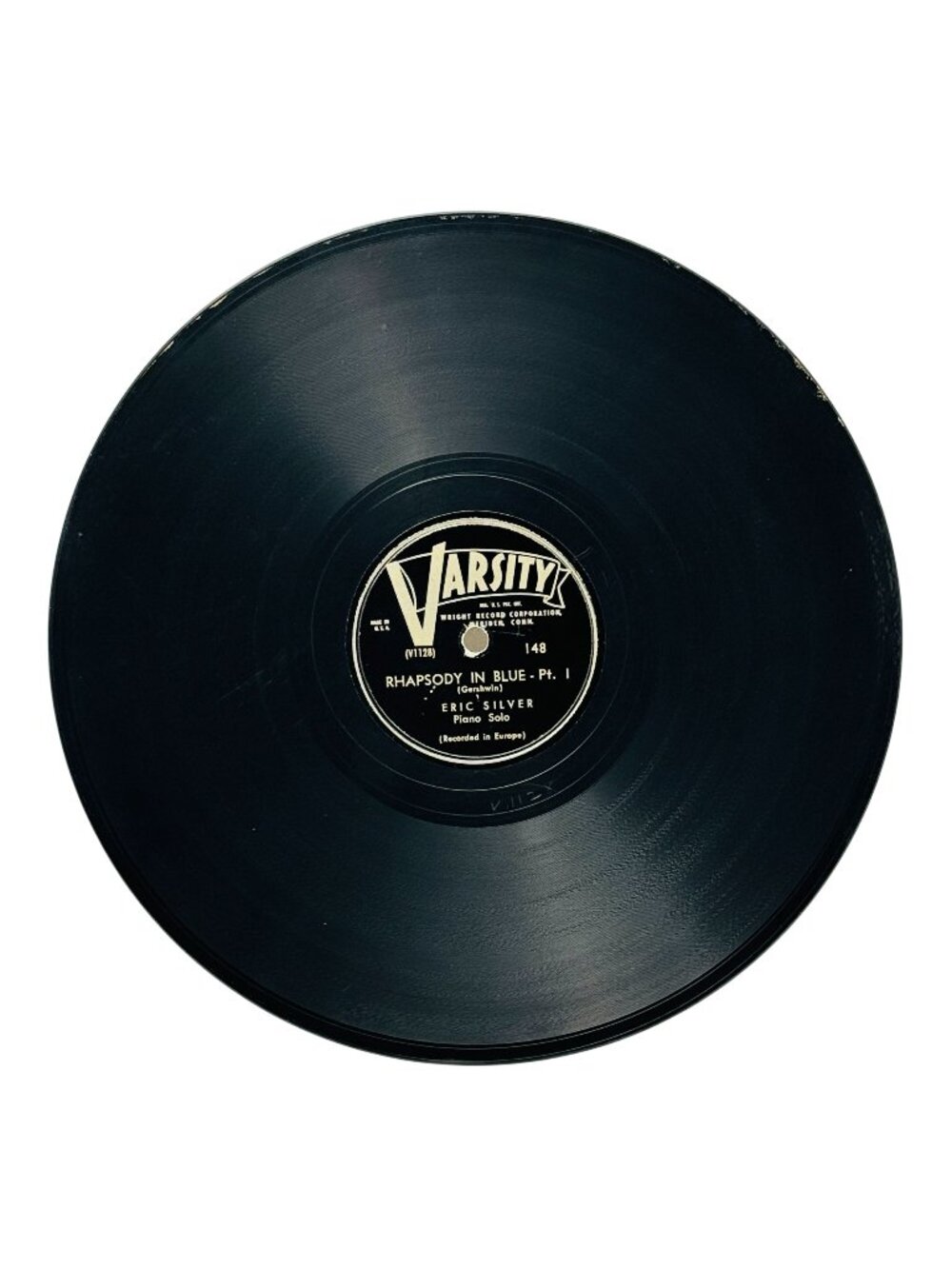 Eric Silver Rhapsody In Blue Pt 1 & 2 10 Inch 78 RPM Varsity 148